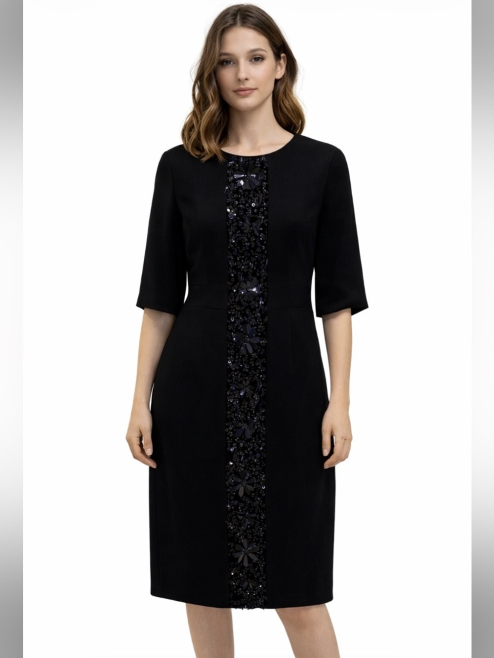 Miri size 10 Elegant Black Dress with Embellished Detail​